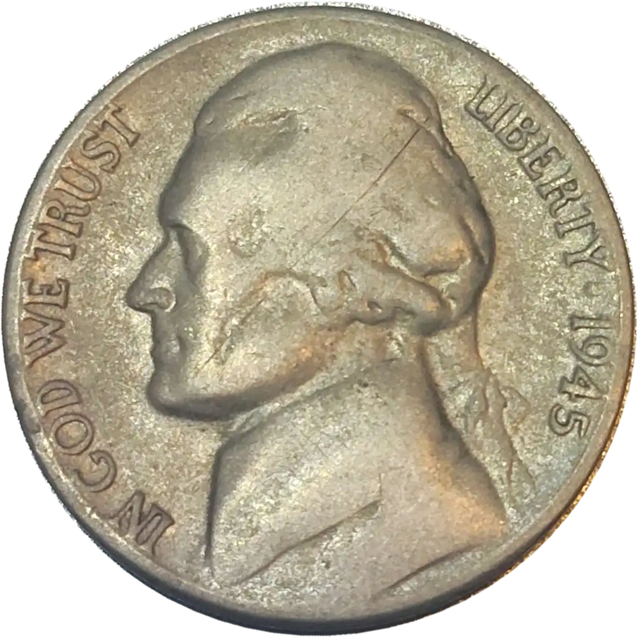 USA 5 cents classic jefferson 1945-S-MS
