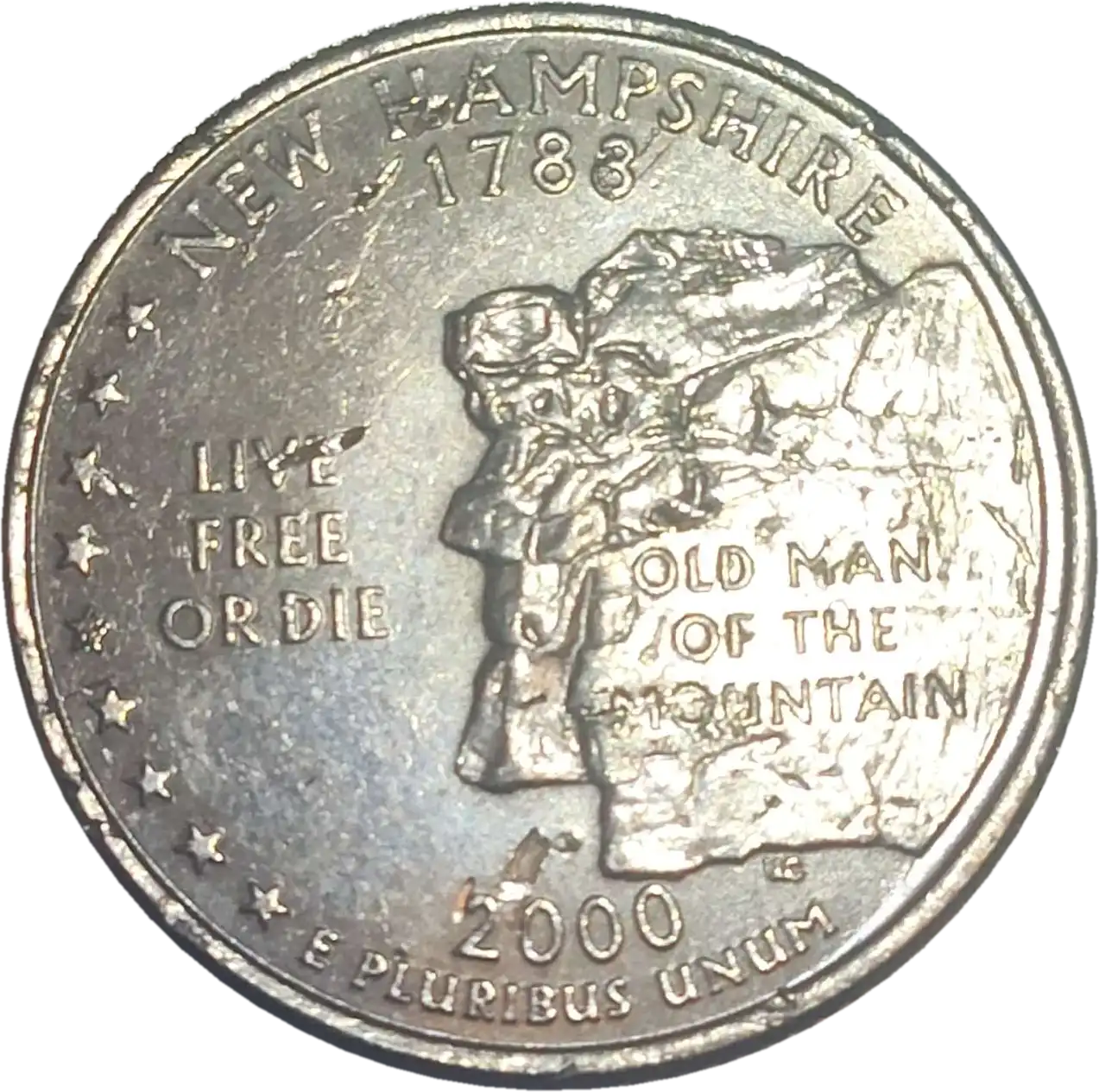usa new hampshire state 25 cents 2000