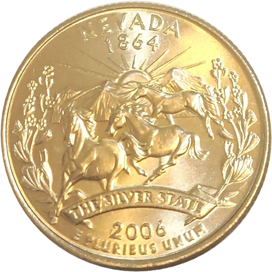 USA 25 cents nevada state 2006