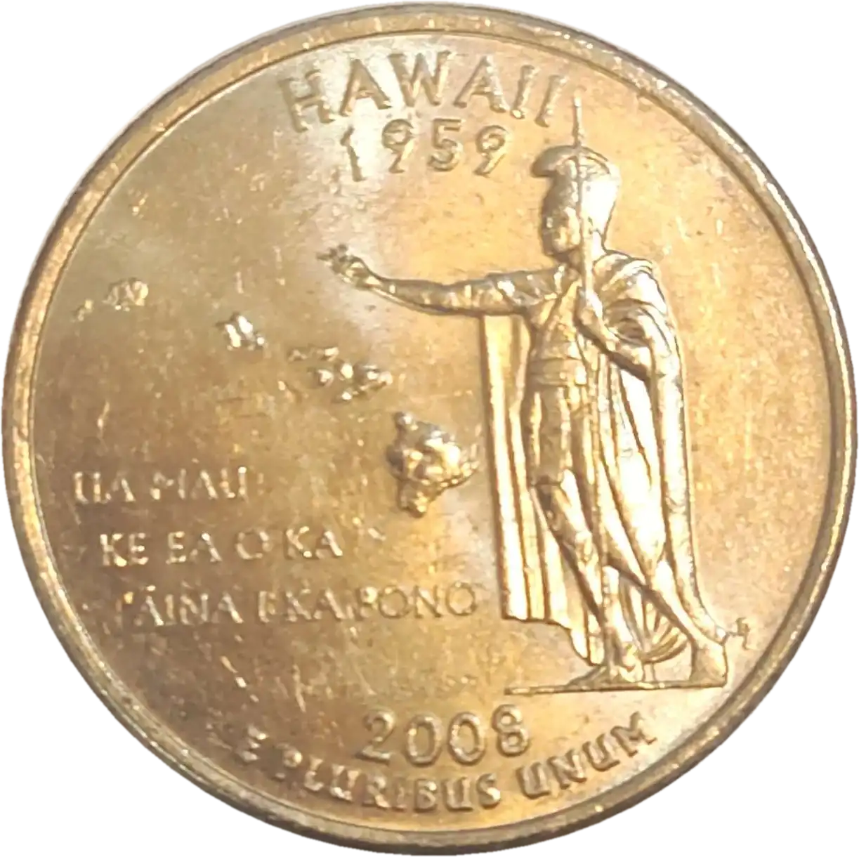 usa 25 cents hawaii state 2008-P