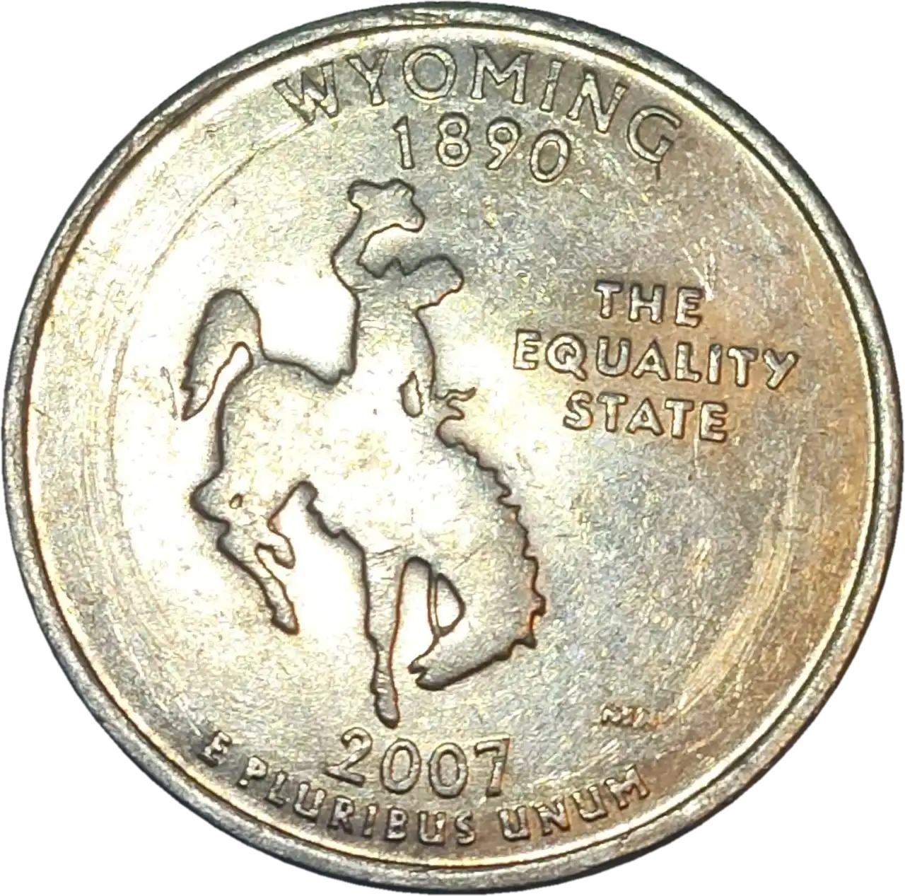 usa 25 cents wyoming state 2007-P