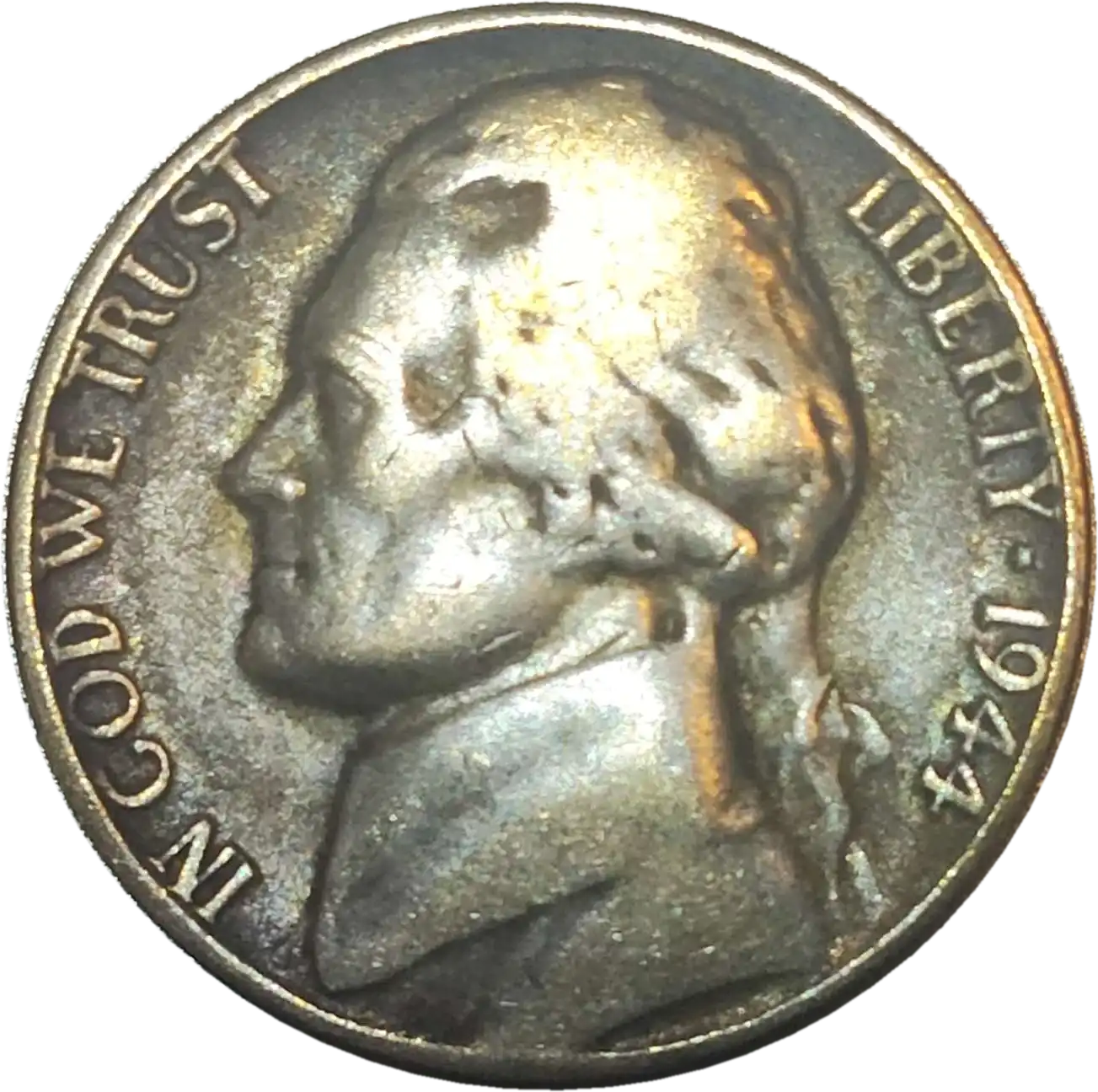 usa 5 cents classic jefferson 1944-P