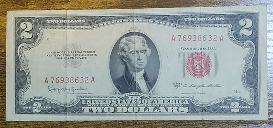 usa 2 dollars 1953